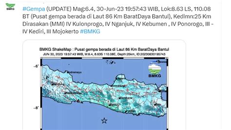 gempa hari ini 30 juni 2023